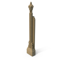 Hearst Building Lobby Statues With Column PNG & PSD Images