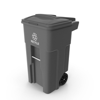 Waste Bin With Lid And Wheels Grey PNG & PSD Images