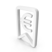 Bookmark Euro Price Symbol White PNG & PSD Images
