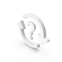 White Question Exchange Symbol PNG & PSD Images