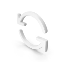 Refresh Symbol White PNG & PSD Images