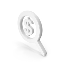 White Find Money Dollar Symbol PNG & PSD Images