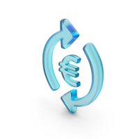 Exchange Money Euro Symbol Glass PNG & PSD Images