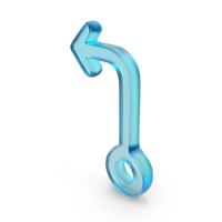 Glass Turn Left Symbol PNG & PSD Images