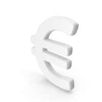 White Euro Currency Symbol PNG & PSD Images