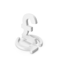White Pound Currency With Arrows Symbol PNG & PSD Images
