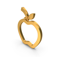 Gold Apple Fruit Icon PNG & PSD Images