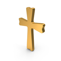Cross Icon Gold PNG & PSD Images