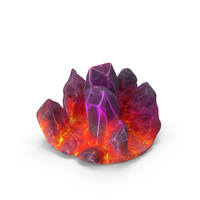 Glowing Crystal Veins Of Lava And Rough Edges PNG & PSD Images
