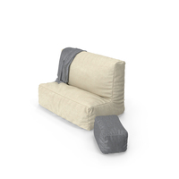 Set Dark Furniture Pouf Sofa Plaid PNG & PSD Images