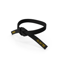 Aikido Black Waist Obi Belt PNG & PSD Images