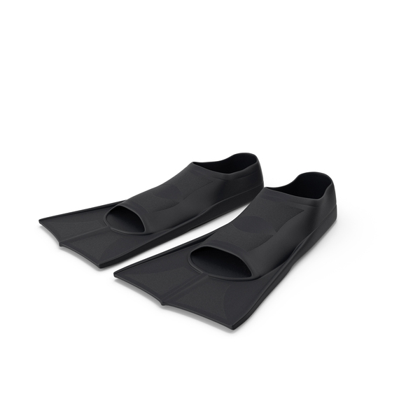 Black Silicone Training Fins PNG & PSD Images