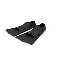Black Silicone Training Fins PNG & PSD Images