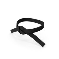Black Martial Arts Waist Belt PNG & PSD Images