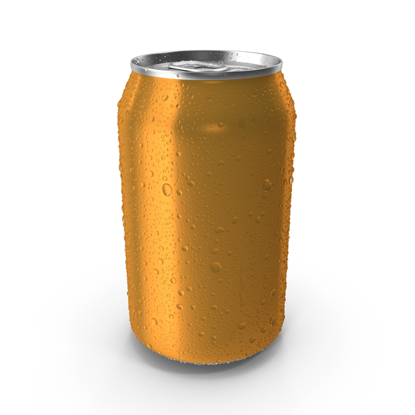 Can Soda Water Drops Orange 330ml PNG & PSD Images