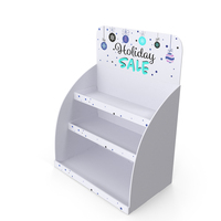 Cardboard Counter Top Display White PNG & PSD Images