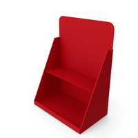 Carton Table Display Stand Triangular Red PNG & PSD Images