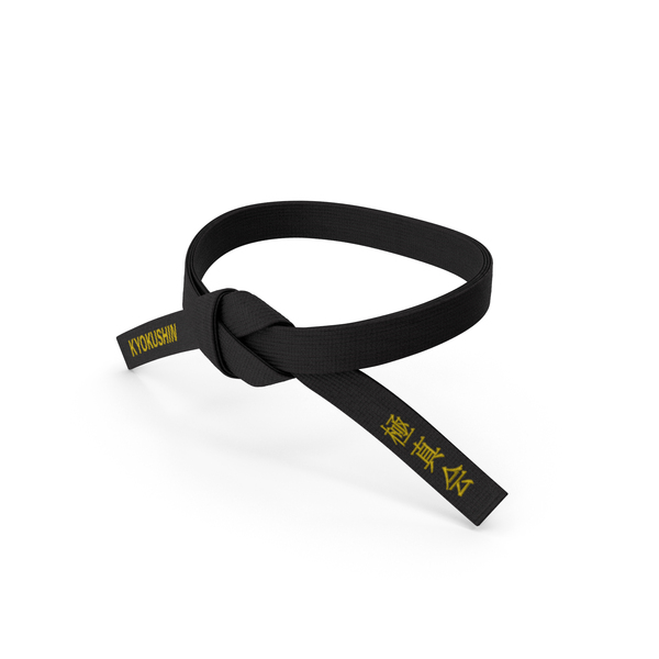 Kyokushin Black Waist Obi Belt PNG & PSD Images