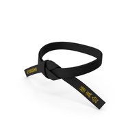 Kyokushin Black Waist Obi Belt PNG & PSD Images