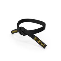 Taekwondo Waist Black Obi Belt PNG & PSD Images