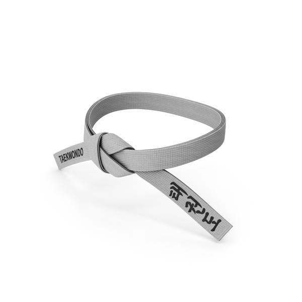 White Waist Taekwondo Belt Obi PNG & PSD Images
