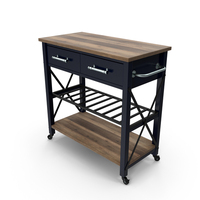 Zarmig Kitchen Cart Black PNG & PSD Images