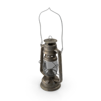 Rustic Kerosene Lantern Oxidized Brassy PNG & PSD Images