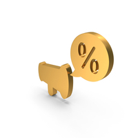 Notification Symbol With Percentage Chat Bubble PNG & PSD Images