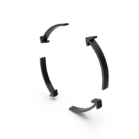 Anti Clock Wise Arrows Circular Design PNG & PSD Images