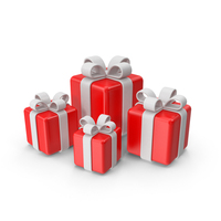 Red Gift Boxes PNG & PSD Images