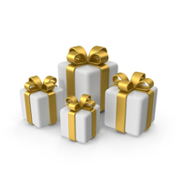 White Gift Boxes PNG & PSD Images