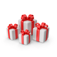 White Gift Boxes PNG & PSD Images