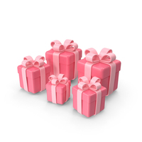 Pink Gift Boxes PNG & PSD Images