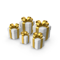 White Gift Boxes PNG & PSD Images
