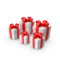 White Gift Boxes PNG & PSD Images