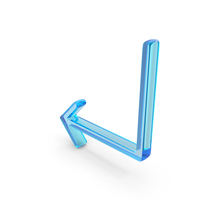Down L Shape Directional Arrow Symbol PNG & PSD Images