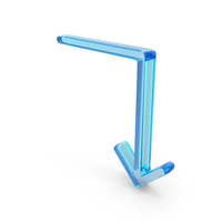 L Shape Arrow Directional Down PNG & PSD Images