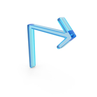 Up L Shape Directional Arrow Symbol PNG & PSD Images