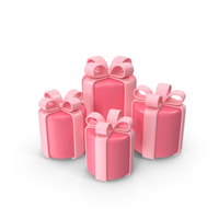 Pink Gift Boxes PNG & PSD Images