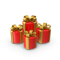 Red Gift Boxes PNG & PSD Images
