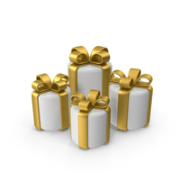White Gift Boxes PNG & PSD Images