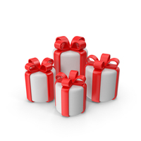 White Gift Boxes PNG & PSD Images