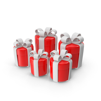 Red Gift Boxes PNG & PSD Images
