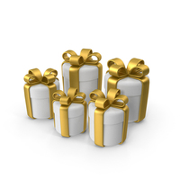 White Gift Boxes PNG & PSD Images