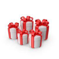White Gift Boxes PNG & PSD Images