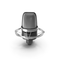 Black & Chrome Microphone PNG & PSD Images
