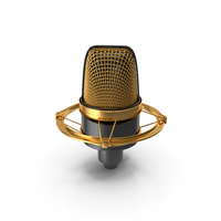 Black & Gold Microphone PNG & PSD Images