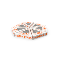 Portioned Pizza Package Boxes with Window PNG & PSD Images