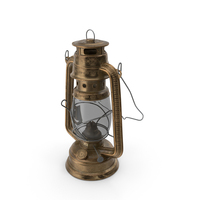 Gold Rustic Kerosene Lantern PNG & PSD Images