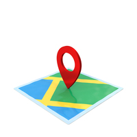 Map With Location Pin Symbol PNG & PSD Images